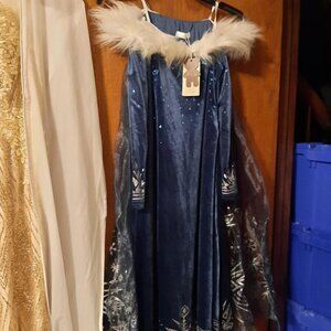 Knemmy Elsa Princess Costume for Girls Halloween Dress Snow Cosplay Size L/140